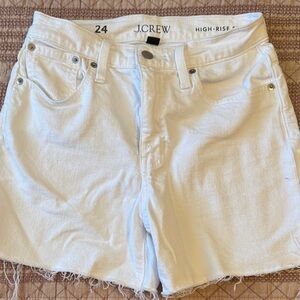 J. Crew High Waist White Shorts